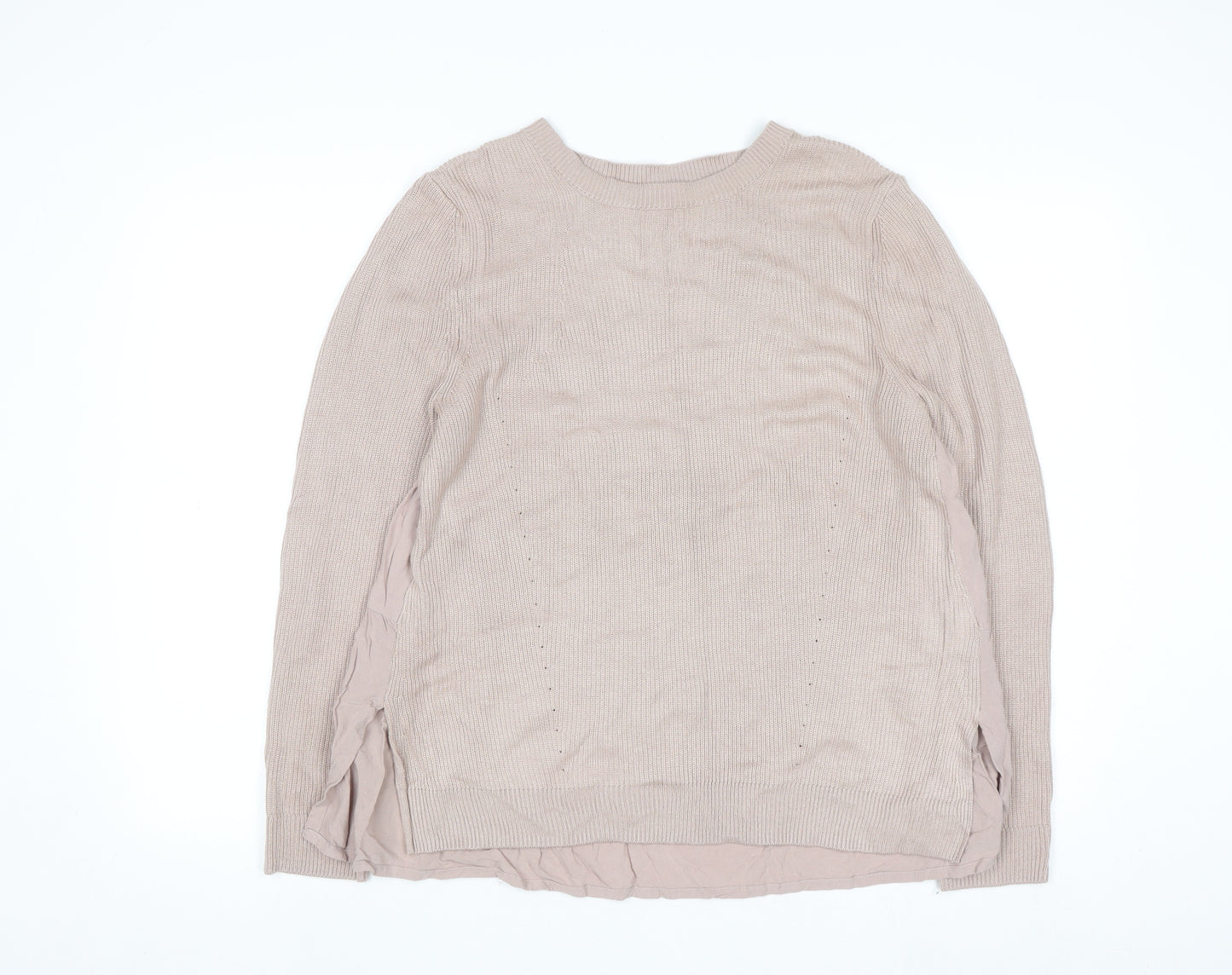 Marks and Spencer Per Una Women’s Beige Long Sleeve Pullover Jumper Size 16
