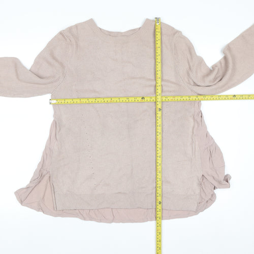 Marks and Spencer Per Una Women’s Beige Long Sleeve Pullover Jumper Size 16