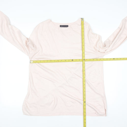 Marks and Spencer Women’s Pale Pink Cotton Blend Crew Neck Jumper Size 18