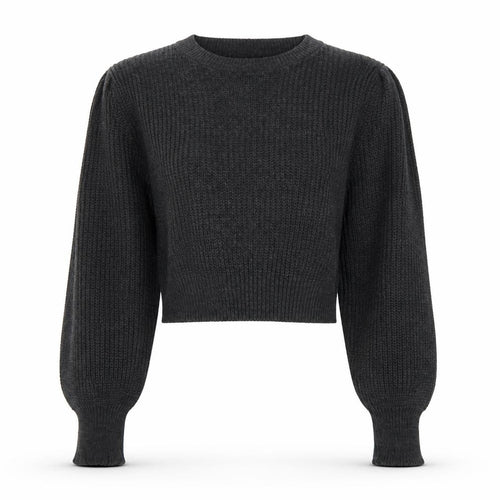 boohoo Women Grey Chunky-Knit Pullover Jumper M/L