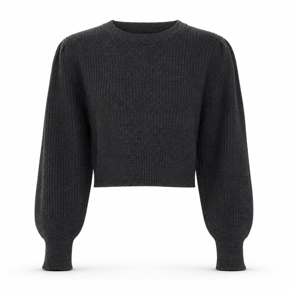 boohoo Women Grey Chunky-Knit Pullover Jumper M/L