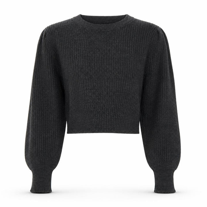 boohoo Women Grey Chunky-Knit Pullover Jumper M/L