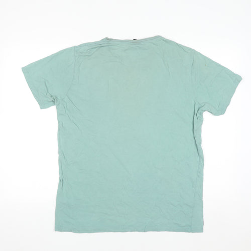 Saltrock Women Green Cotton Short Sleeve Crew Neck T-Shirt M