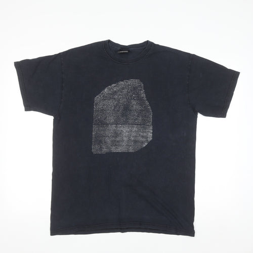 The British Museum Men's Black Cotton Graphic T-Shirt Size L