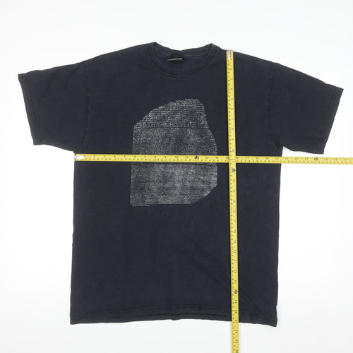 The British Museum Men's Black Cotton Graphic T-Shirt Size L