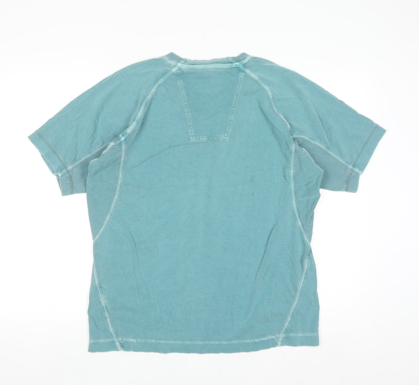 Fat Face Men’s Green V-Neck Cotton T-Shirt Size S Casual