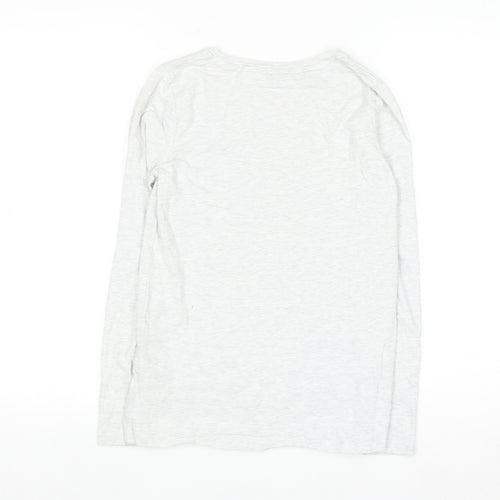 SoulCal & Co Women’s Grey Long Sleeve Varsity T-Shirt Size 8