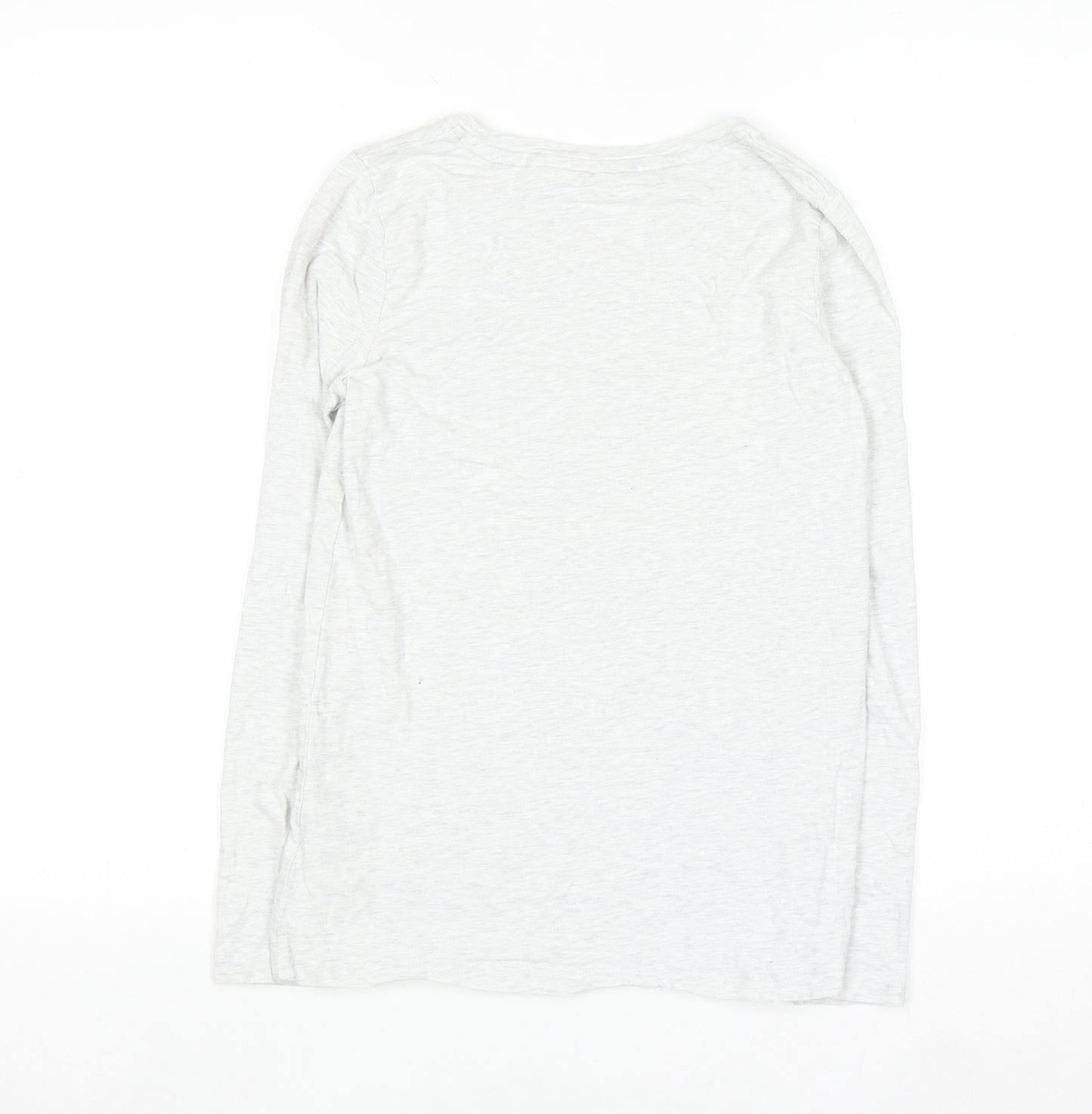 SoulCal & Co Women’s Grey Long Sleeve Varsity T-Shirt Size 8