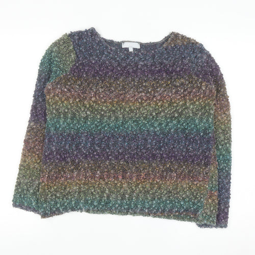 Red Herring Women’s Multicoloured Chunky Knit Wool Blend Pullover Jumper M