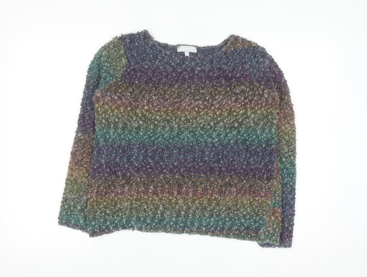 Red Herring Women’s Multicoloured Chunky Knit Wool Blend Pullover Jumper M