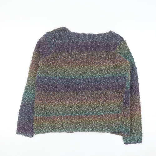 Red Herring Women’s Multicoloured Chunky Knit Wool Blend Pullover Jumper M