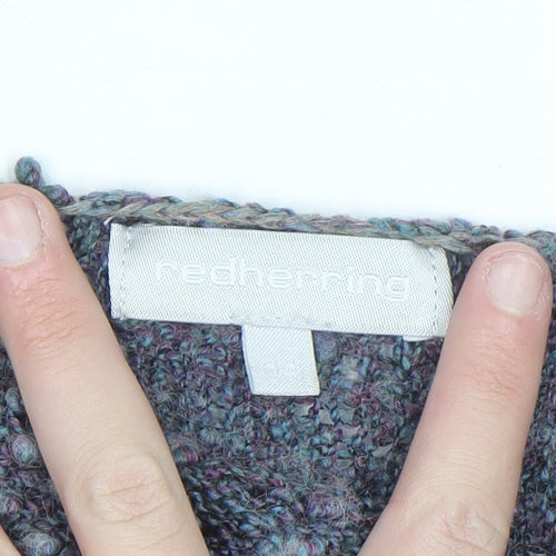 Red Herring Women’s Multicoloured Chunky Knit Wool Blend Pullover Jumper M