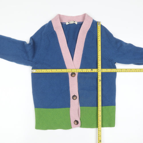 Boden Women’s Multicoloured Wool Cardigan Blue Pink Green Size S