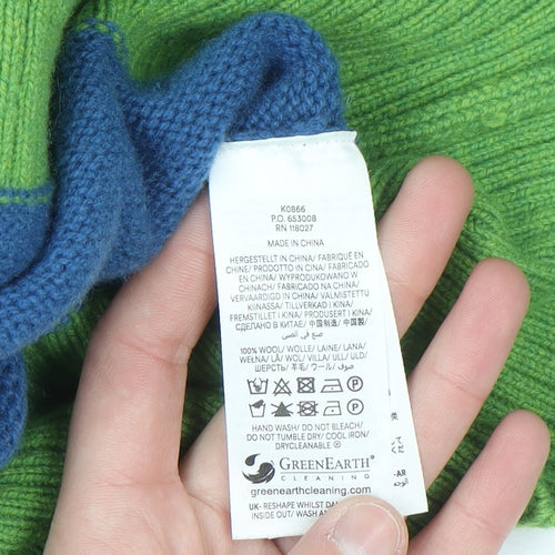 Boden Women’s Multicoloured Wool Cardigan Blue Pink Green Size S