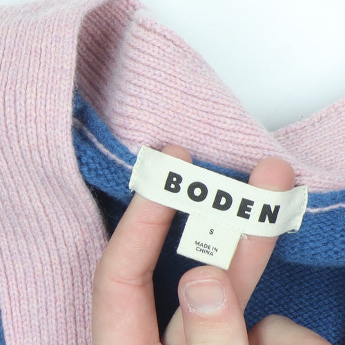 Boden Women’s Multicoloured Wool Cardigan Blue Pink Green Size S