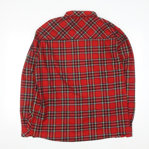Ballantrae Men’s Red Plaid Button-Up Flannel Shirt XL