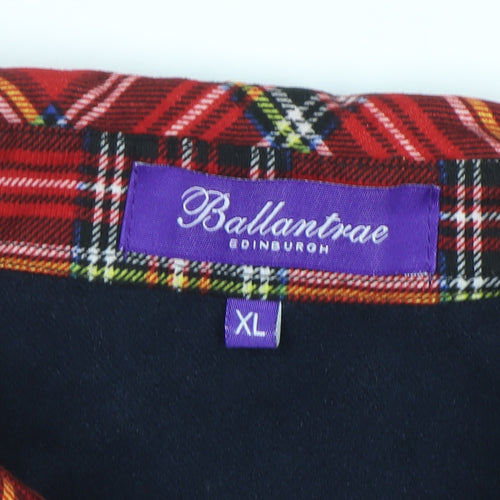 Ballantrae Men’s Red Plaid Button-Up Flannel Shirt XL