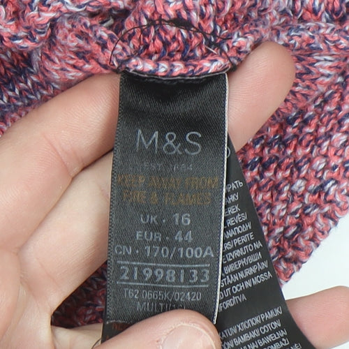 Marks and Spencer Per Una Women’s Multicoloured Full Zip Knit Cardigan Size 16