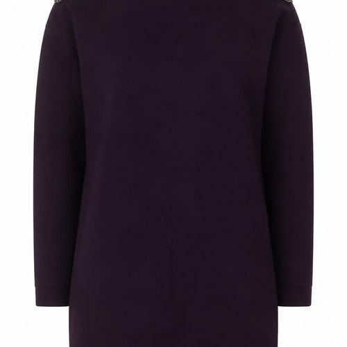 Wallis Womens Purple Beaded Shoulder Jumper UK 10