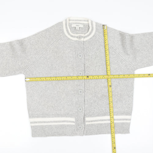 Marks and Spencer Womens Grey Chunky Knit Button Cardigan M