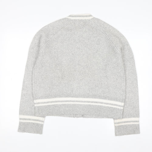 Marks and Spencer Womens Grey Chunky Knit Button Cardigan M