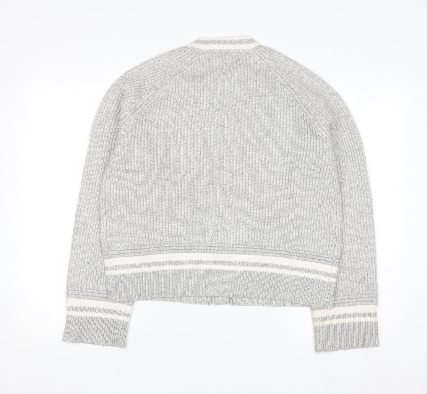 Marks and Spencer Womens Grey Chunky Knit Button Cardigan M