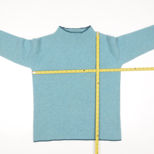 Celtic & Co. Women's Blue Wool High Neck Jumper Size S