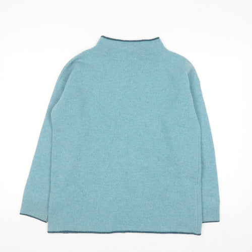 Celtic & Co. Women's Blue Wool High Neck Jumper Size S