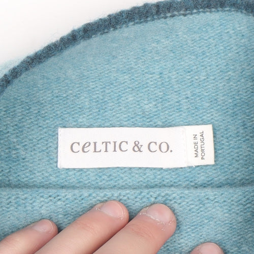Celtic & Co. Women's Blue Wool High Neck Jumper Size S