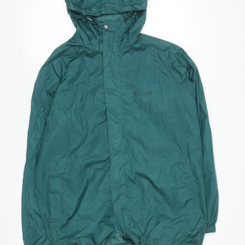 Regatta Men's Green Waterproof Hooded Rain Jacket L 42in Outdoor