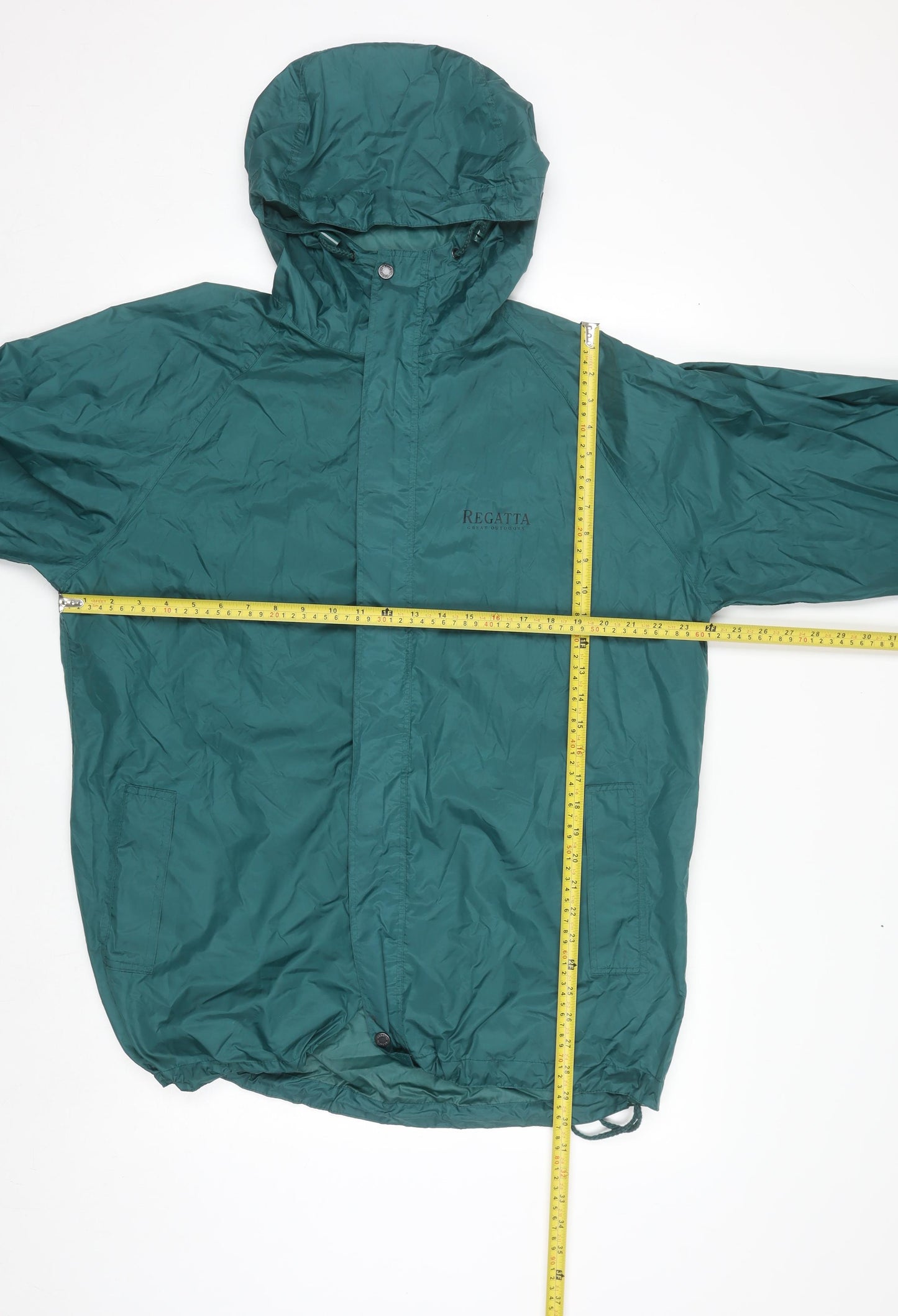 Regatta Men's Green Waterproof Hooded Rain Jacket L 42in Outdoor