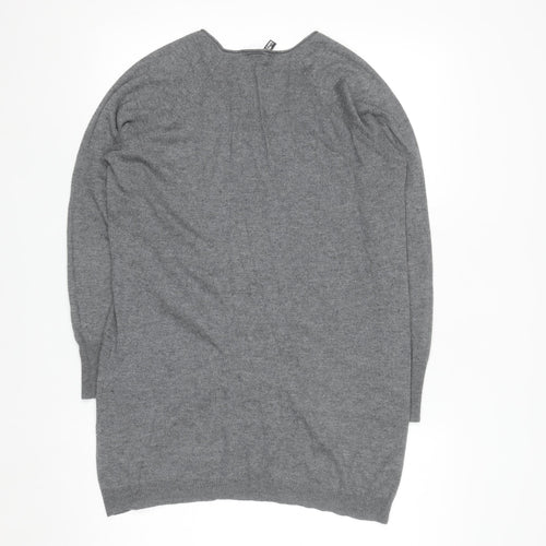 Miss Baron Women’s Grey V-Neck Long Sleeve Pullover Jumper M