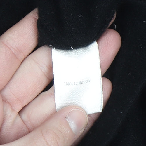 Pure Collection Women Black Size 16 Cashmere Pullover Hoodie