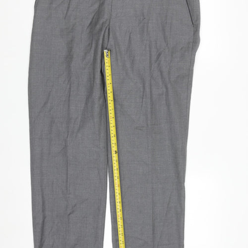 Marks and Spencer Men Grey Wool Dress Pants 34W 31L Regular Fit