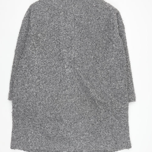 F&F Women’s Grey Textured Mid-Length Overcoat Size 18