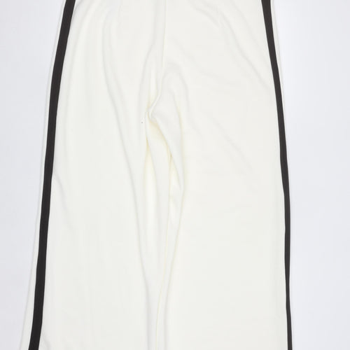 Marks and Spencer Women's Ivory Wide-Leg Trousers Size 18 Short