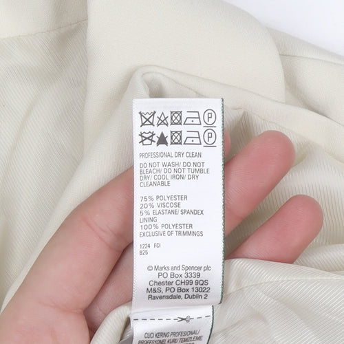 Marks and Spencer Women’s Ivory Size 12 Single-Breasted Blazer