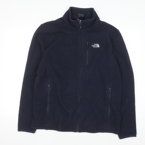 The North Face Men's Navy Fleece Full Zip Sweatshirt Size L