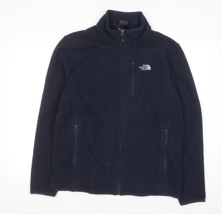 The North Face Men's Navy Fleece Full Zip Sweatshirt Size L