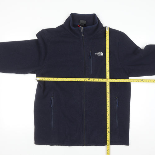 The North Face Men's Navy Fleece Full Zip Sweatshirt Size L