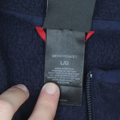 The North Face Men's Navy Fleece Full Zip Sweatshirt Size L