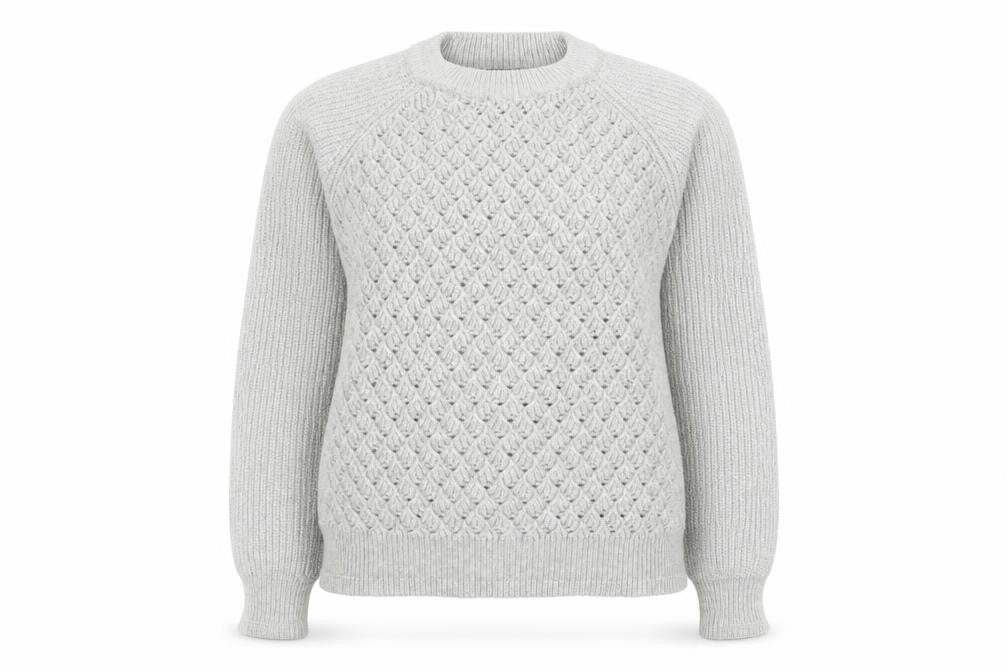 Front view of Marks & Spencer Women's Grey Cable-Knit Jumper Medium