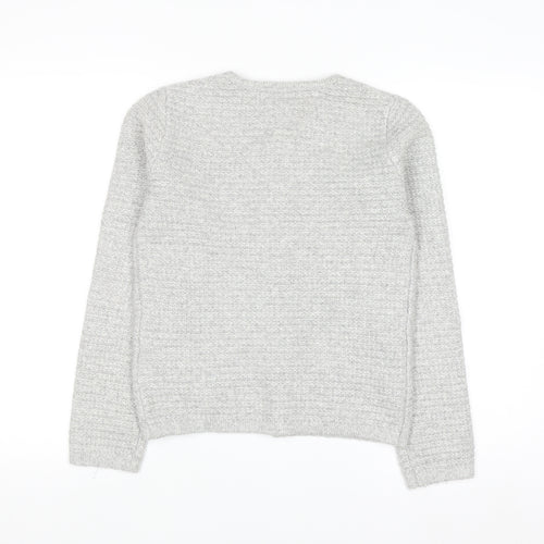 Marks and Spencer Women's Grey Knit Button Cardigan Small