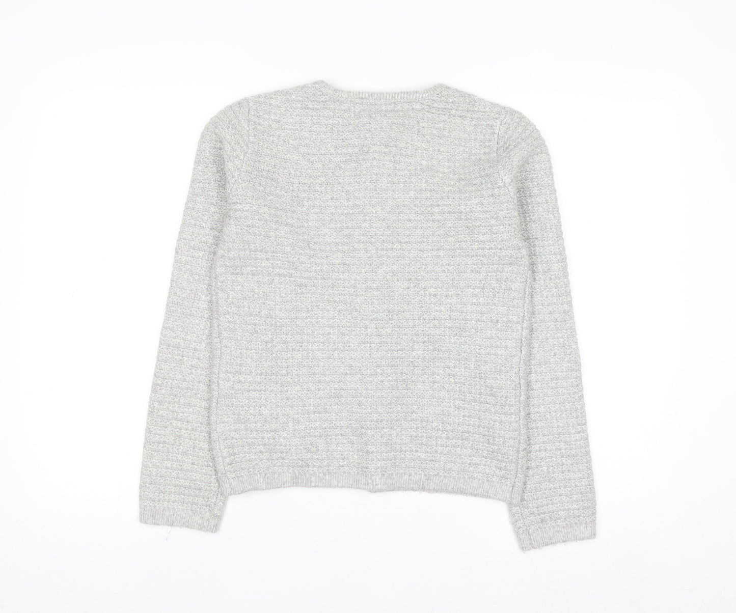 Marks and Spencer Women's Grey Knit Button Cardigan Small