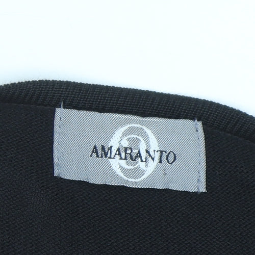 Amaranto Women's Black Beaded Open Cardigan Size 14