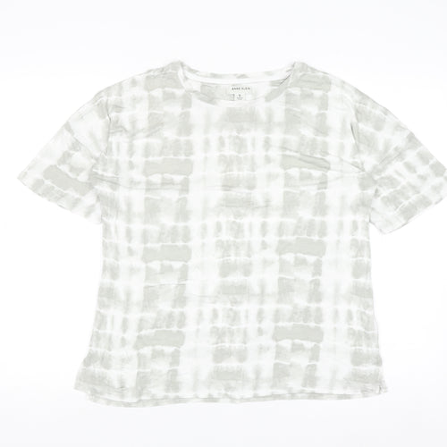 Anne Klein Women's Grey Tie Dye Rayon Short Sleeve T-Shirt Size S