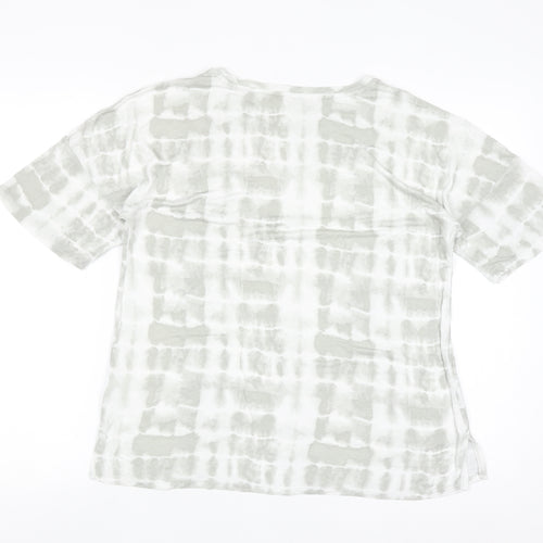 Anne Klein Women's Grey Tie Dye Rayon Short Sleeve T-Shirt Size S