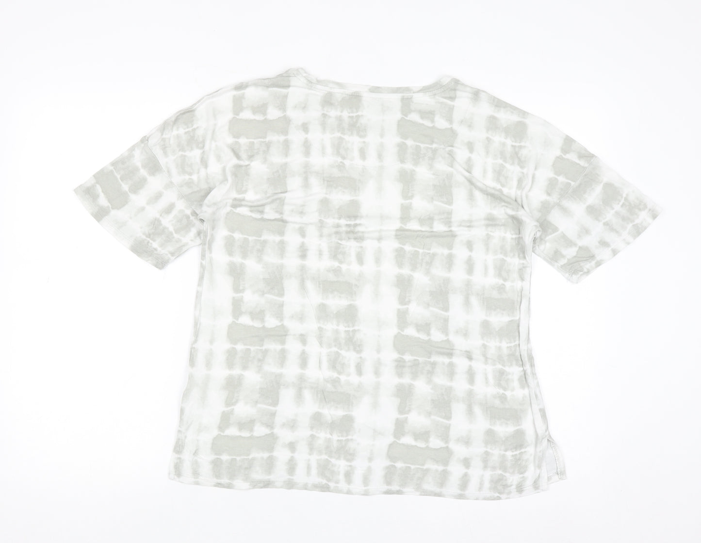 Anne Klein Women's Grey Tie Dye Rayon Short Sleeve T-Shirt Size S