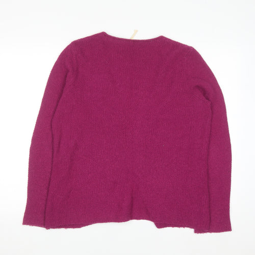 White Stuff Women's Pink Long Sleeve Knit Cardigan Size 12