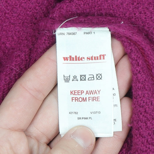White Stuff Women's Pink Long Sleeve Knit Cardigan Size 12